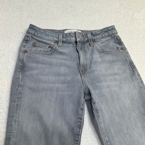 TRAVE Irina Slim Gray Wash Distressed Raw Hem Jeans Womens Size 27 Made in USA - Picture 3 of 12